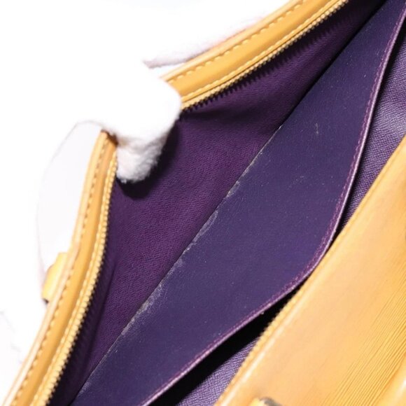 LOUIS VUITTON Epi Sac Triangle Hand Bag Yellow M52099 LV Auth BA5251 - Picture 12 of 16